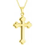 Gemmax Zlatý řetízek s oboustranným křížkem GUSYN-41021-12491 – Zboží Mobilmania