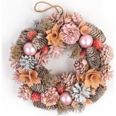 Magichome Věnec adventní růžovo-oranžový 30 cm – Hledejceny.cz