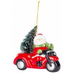 MagicHome Vánoční dekorace Santa v autě LED terakota 12,5x6x11,8 cm – Hledejceny.cz