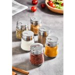 ASIR Sada nádob na koření SEFFAF transparentní 6 ks – Zboží Dáma