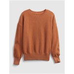 Hnědý holčičí svetr solid slouchy pullover – Hledejceny.cz