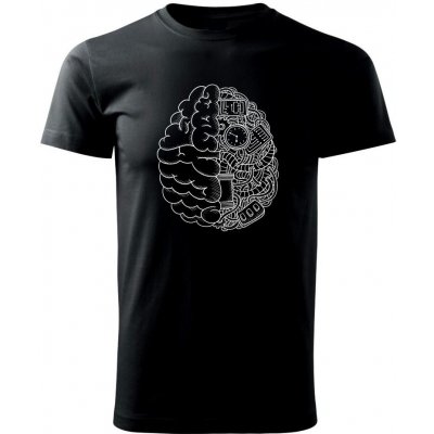 Mechanický mozek Klasické pánské triko černá