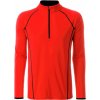 Pánské sportovní tričko James&Nicholson Pánské sportovní triko s dlouhým rukávem sportsshirt Longsleeve JN498 Oranžová brilantní černá