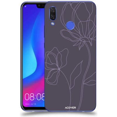 Pouzdro ACOVER Huawei Nova 3 s motivem Line Flower II