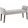 Lavice do předsíně Design-Shop Cleopatra Chaiselongue Světle šedá