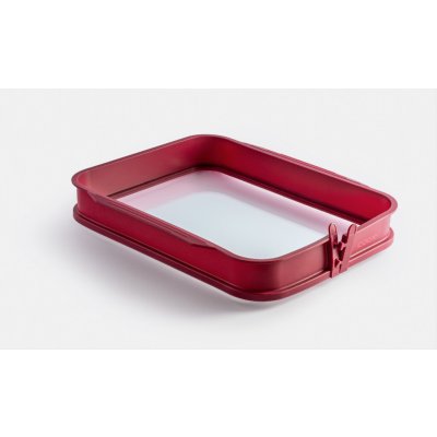 coox Pekáč do trouby se skleněnou základnou 36x27 cm vínová – Zboží Mobilmania