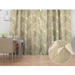 Biante Sametový závěs Tamara TMR-046 Přírodní pnoucí listy na krémovém 145x190 cm – Hledejceny.cz