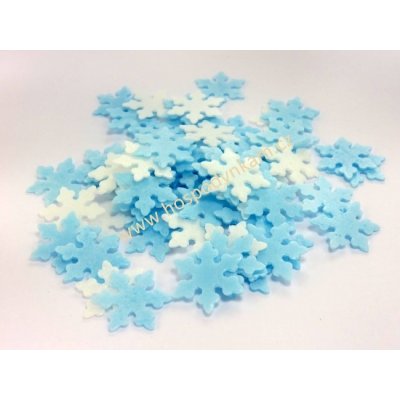 Vločky z jedlého papíru bílo-modré 50ks – Zboží Dáma