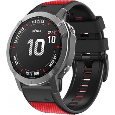 PROTEMIO 63119 ROUGH Řemínek pro Garmin Fenix 7 Pro / 7 Pro Solar / 7 Pro Sapphire černý-červený – Hledejceny.cz