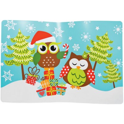 U.T.C. prostírání sovy Vánoce plast 30x45 – Zboží Mobilmania