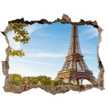 Wallmuralia Fototapeta díra na zeď 3D Eiffelova věž Paříž, rozměry 95x64 cm  od 463 Kč - Heureka.cz