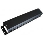 Vyvazovací panel XtendLan CMP1USTEEL-C Vyvazovací panel, 1U, celokovový, s krytem, profil 4x4,5 cm CMP1USTEEL-C – Hledejceny.cz