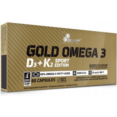 Olimp Gold Omega 3 D3+K2 Sport Edition 60 kapslí – Hledejceny.cz
