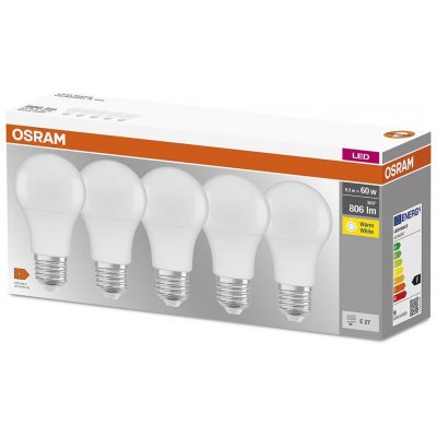 Osram Base Classic A LED žárovka E27 8,5W 806lm 5k – Zboží Mobilmania