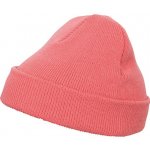 Flexfit Silná ohrnovací beanie z husté pleteniny korálová – Hledejceny.cz