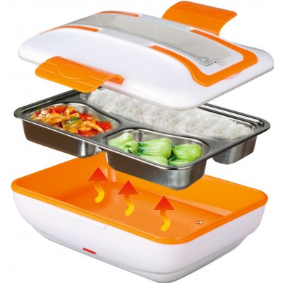 De Gusto Ohřívací box na jídlo WARMY 12V/230V - oranžová – Sleviste.cz