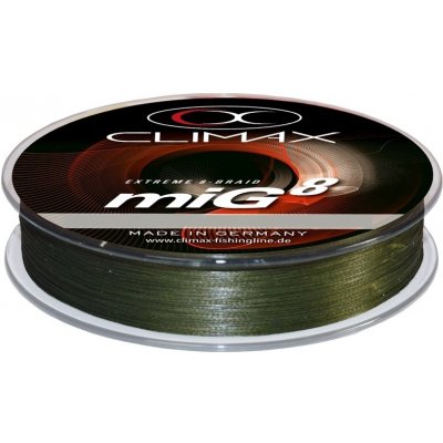 Climax Šňůra miG 8 Braid Olive SB 135m 0,12mm 9,5kg