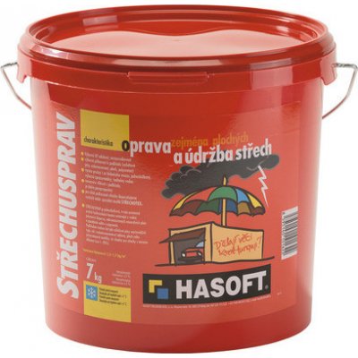 HASOFT Hmota hydroizol. STŘECHUSPRAV šedá 7kg – Zboží Mobilmania