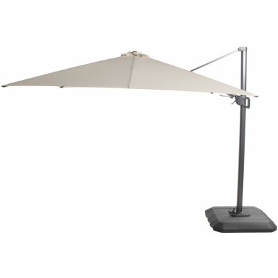 Hartman Slunečník s boční nohou a křížovým podstavcem Shadowflex T2 čtvercový- 300x300 cm Natural – Hledejceny.cz