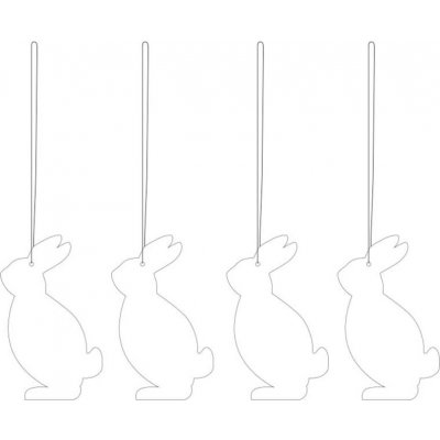 Velikonoční dekorace Deco Hare White set 4 ks COOEE Design – Hledejceny.cz