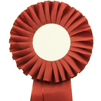 Kokarda jednořadá standard pr. 11 cm cihlově červená – Zboží Dáma