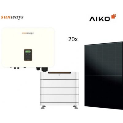 Sunways 10 kW Sunways baterie 10,24 kWh 20ks AIKO 500Wp – Zbozi.Blesk.cz