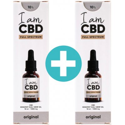 I am CBD Full Spectrum CBD konopný olej 10% 10 ml 1+1 – Zboží Mobilmania