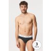 Boxerky, trenky, slipy Calvin Klein Cotton stretch core 3 pack slipů černobílá