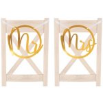 Papírová dekorace na židle Mr a Mrs 30 cm – Zboží Mobilmania