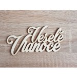 Lymfy Veselé Vánoce 130x63mm přírodní dřevo – Hledejceny.cz