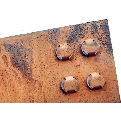 Ocelový obrubník s trny – Steel Border Rust S 1,5/100 - tloušťka 1,5 mm, výška 10 cm, délka 1 m – Sleviste.cz