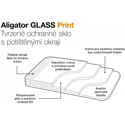 Aligator Ochranné tvrzené sklo ALIGATOR PRINT Samsung Galaxy A03s, černá, celoplošné lepení – Hledejceny.cz