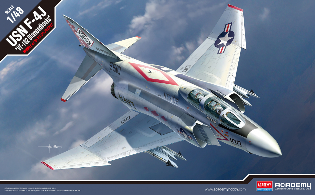 Academy Model Kit letadlo 12323 USN F 4J VF 102 Diamondbacks 1:48