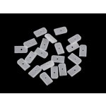 Silikonové koncovky na ploché, kovové a plastové kostice šíře 6; 8; 12 mm - (8 mm) transparent (50 ks) – Zbozi.Blesk.cz