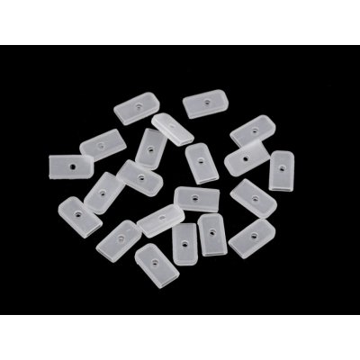 Silikonové koncovky na ploché, kovové a plastové kostice šíře 6; 8; 12 mm - (8 mm) transparent (50 ks) – Zbozi.Blesk.cz