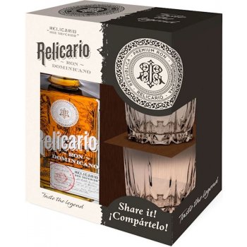 Relicario Dominicano Superior 12y 40% 0,7 l (dárkové balení 2 sklenice)