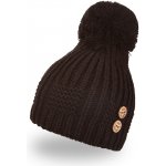 Little Angel Čepice pletená bambule knoflíky Outlast ® černá – Zboží Dáma