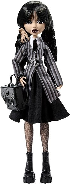 Monster High X Wednesday Addams ve školní uniformě doplňky HXJ04