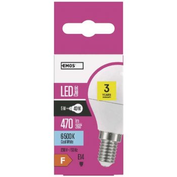 Emos LED žárovka Classic Mini Globe 6W E14 studená bílá