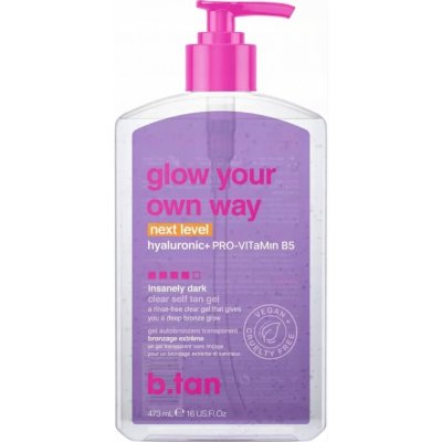 B.tan Glow Your Own Way Next Level Transparentní Gel Samoopalovací 437 ml – Hledejceny.cz