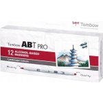 Tombow Sada oboustranných lihových fixů ABT PRO – Landscape colors 12 ks – Zboží Dáma