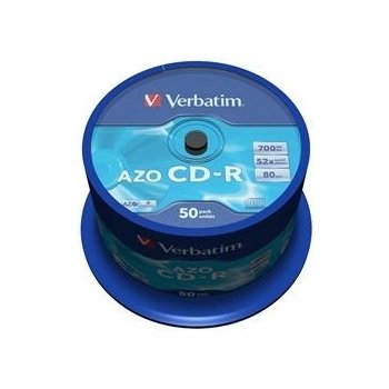 Verbatim CD-R 700MB 52x, Super AZO, spindle, 50ks (43343)