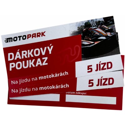 Dárkový poukaz MOTOPARK na 5 jízd v motokáře – Zboží Mobilmania