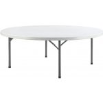 TENTino STL180K Kulatý skládací stůl 180 cm, bílý – Zboží Dáma