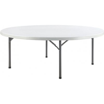 TENTino STL180K Kulatý skládací stůl 180 cm, bílý – Zboží Dáma