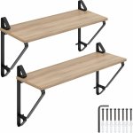 tectake 2 závěsné police Irvine - Industrial Wood Light, Dub Sonoma – Zboží Mobilmania