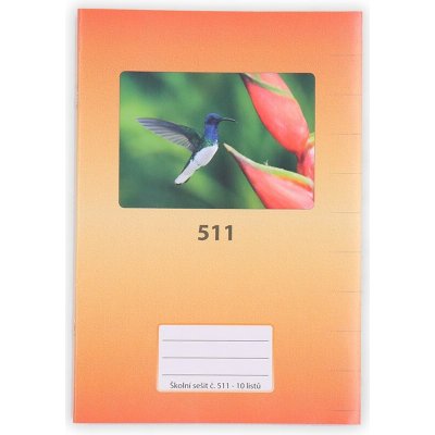 Vikpap 511 Sešit A5 s 1 pomocnou linkou 10l. 20mm – Hledejceny.cz