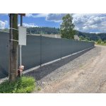 GTEX Stínící tkanina na plot rašlový úplet 100 %, 200 g/m², 180 cm, metráž po 5 m, antracit – Zboží Dáma