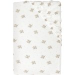 LIVARNO home Žerzejové napínací prostěradlo květiny bílé 90-100x200 – Zboží Dáma