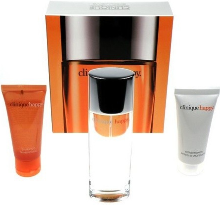 Clinique Happy EDP 100 ml + 40 ml šampon + 40 ml kondicionér pro ženy dárková sada